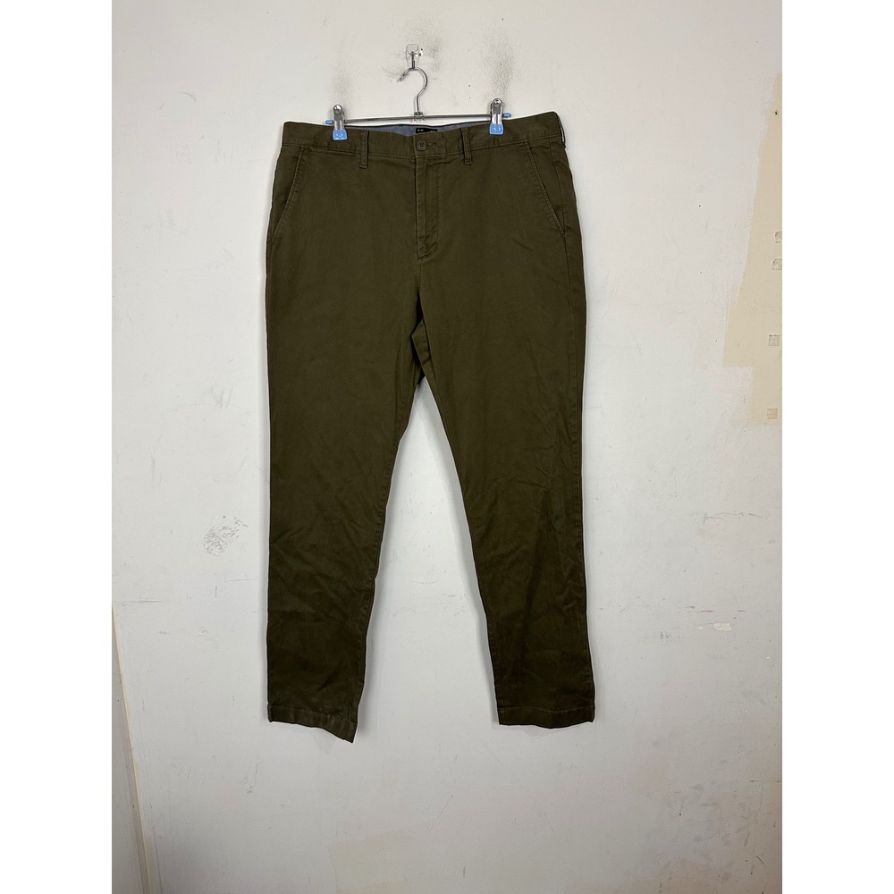 J.Crew 770 Straight Fit Chino Pants Mens 36x34 Olive Green Stretch AR886